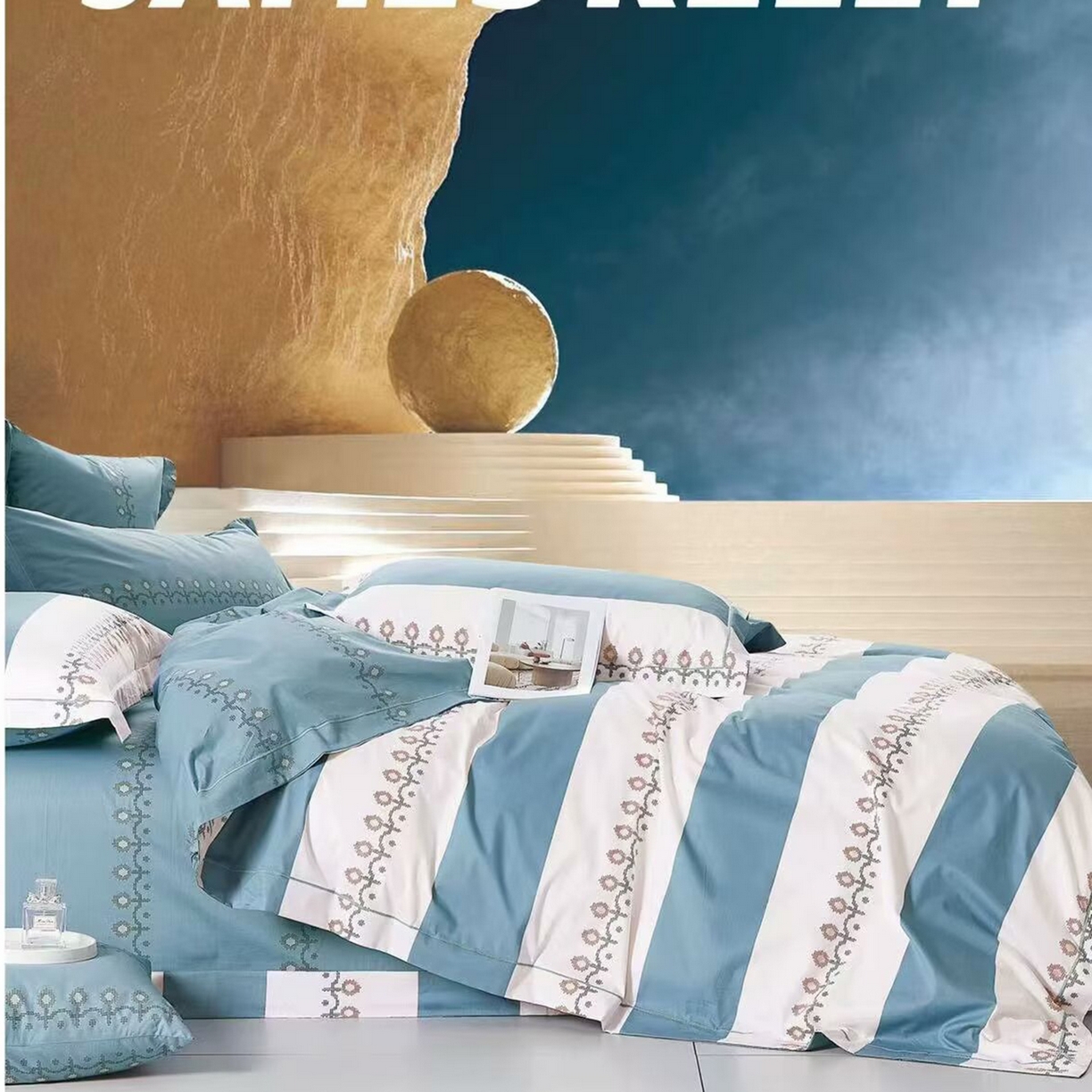 91家纺网 家纺一手货源 找家纺 （总）未来家居 JAMES KELLY （铂金凯丽）2025新款40支13376全棉印染铂金长绒棉四件套-系列6