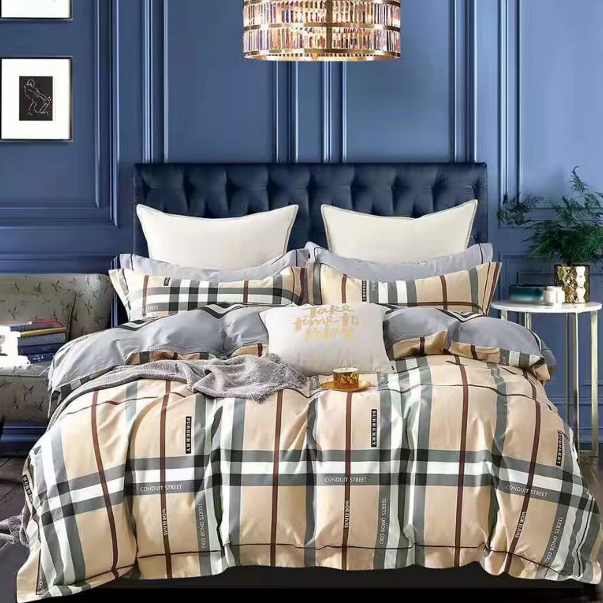 91家纺网 家纺一手货源 找家纺 （总）未来家居 JAMES KELLY （铂金凯丽）2025新款40支13376全棉印染铂金长绒棉四件套-系列6