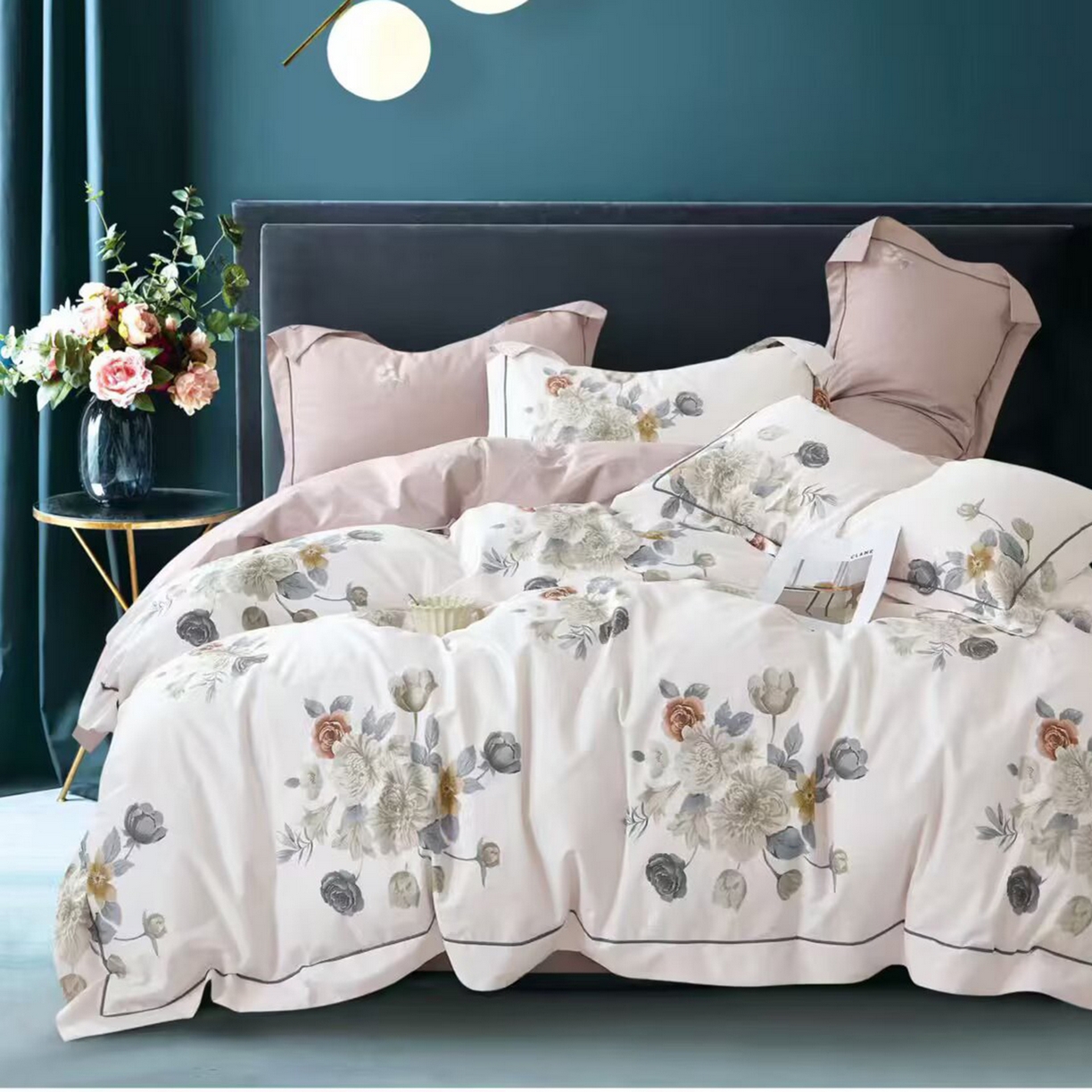 91家纺网 家纺一手货源 找家纺 （总）未来家居 JAMES KELLY （铂金凯丽）2025新款40支13376全棉印染铂金长绒棉四件套-系列6