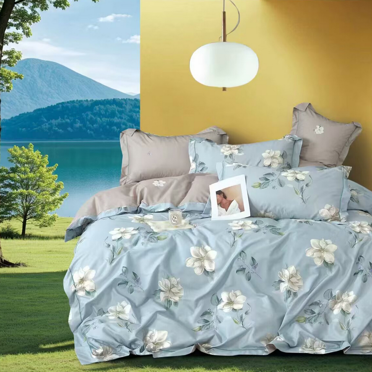 91家纺网 家纺一手货源 找家纺 （总）未来家居 JAMES KELLY （铂金凯丽）2025新款40支13376全棉印染铂金长绒棉四件套-系列6