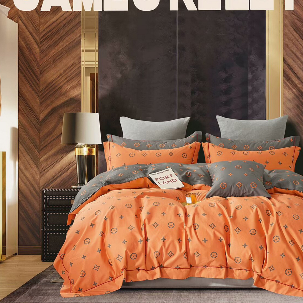 91家纺网 家纺一手货源 找家纺 （总）未来家居 JAMES KELLY （铂金凯丽）2025新款40支13376全棉印染铂金长绒棉四件套-系列6