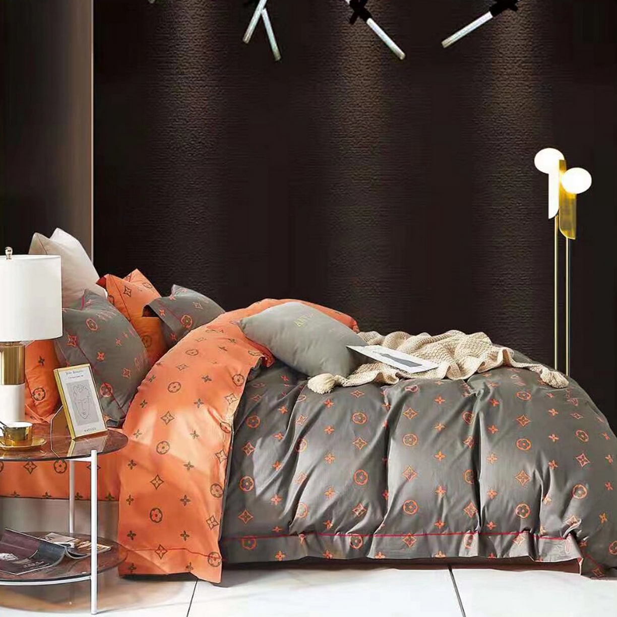 91家纺网 家纺一手货源 找家纺 （总）未来家居 JAMES KELLY （铂金凯丽）2025新款40支13376全棉印染铂金长绒棉四件套-系列6