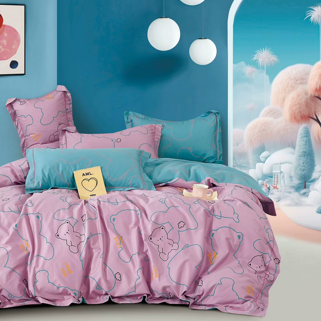 91家纺网 家纺一手货源 找家纺 （总）未来家居 JAMES KELLY （铂金凯丽）2025新款40支13376全棉印染铂金长绒棉四件套-系列6