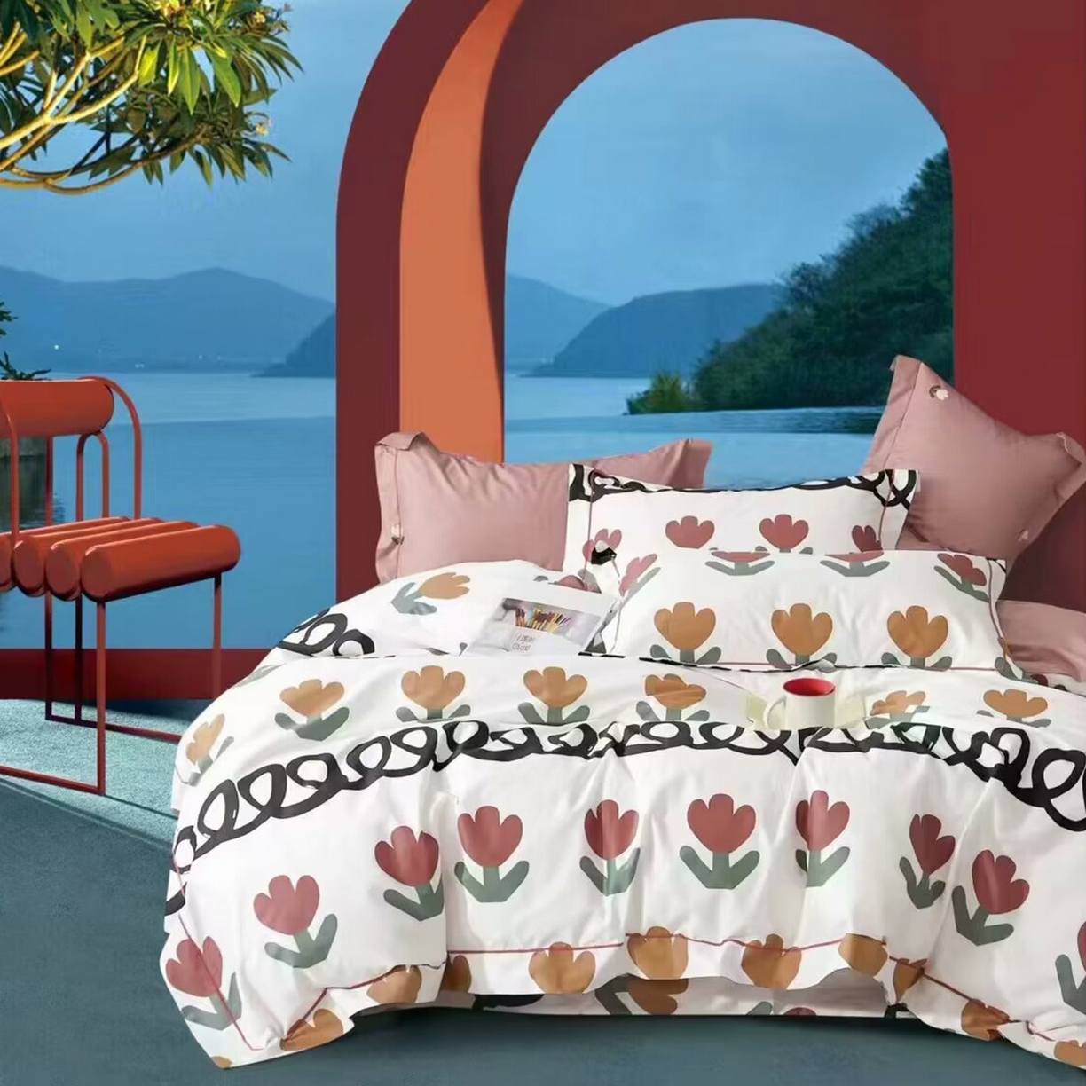 91家纺网 家纺一手货源 找家纺 （总）未来家居 JAMES KELLY （铂金凯丽）2025新款40支13376全棉印染铂金长绒棉四件套-系列6