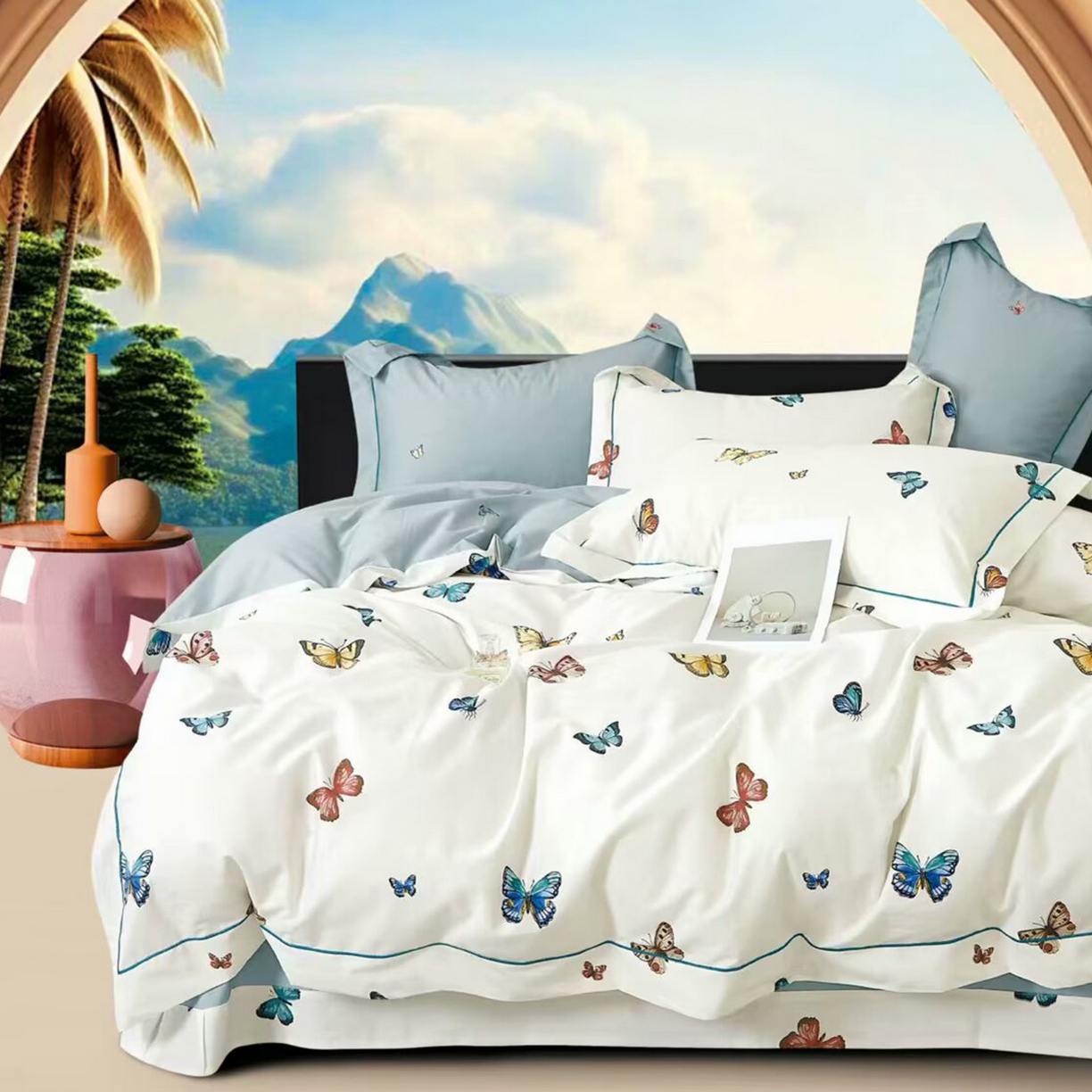 91家纺网 家纺一手货源 找家纺 （总）未来家居 JAMES KELLY （铂金凯丽）2025新款40支13376全棉印染铂金长绒棉四件套-系列6