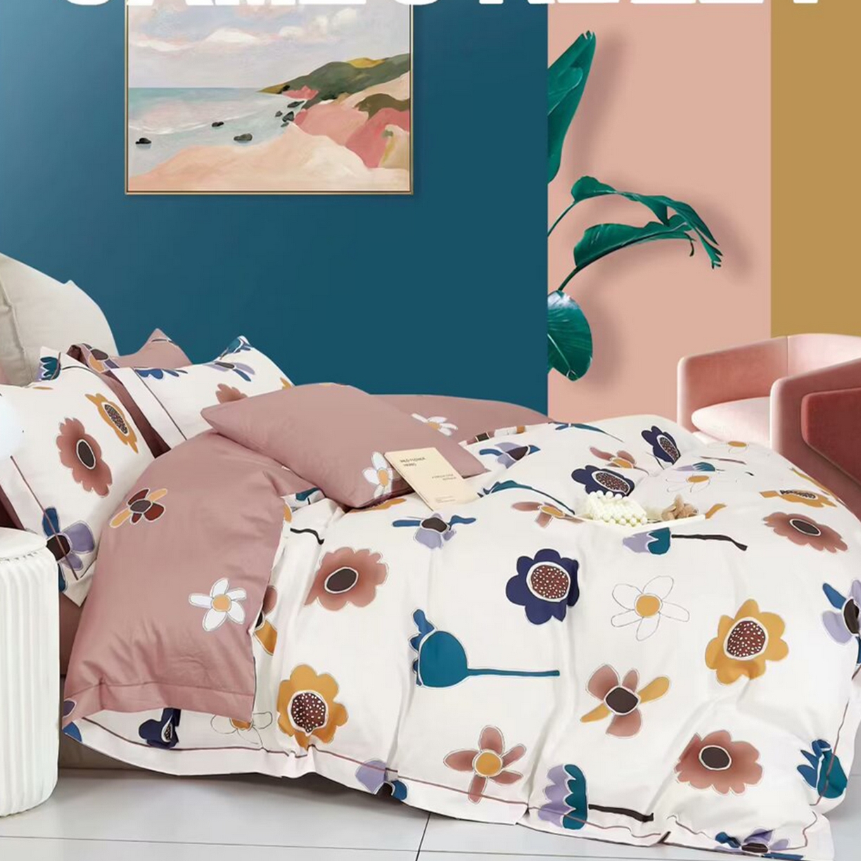 91家纺网 家纺一手货源 找家纺 （总）未来家居 JAMES KELLY （铂金凯丽）2025新款40支13376全棉印染铂金长绒棉四件套-系列6