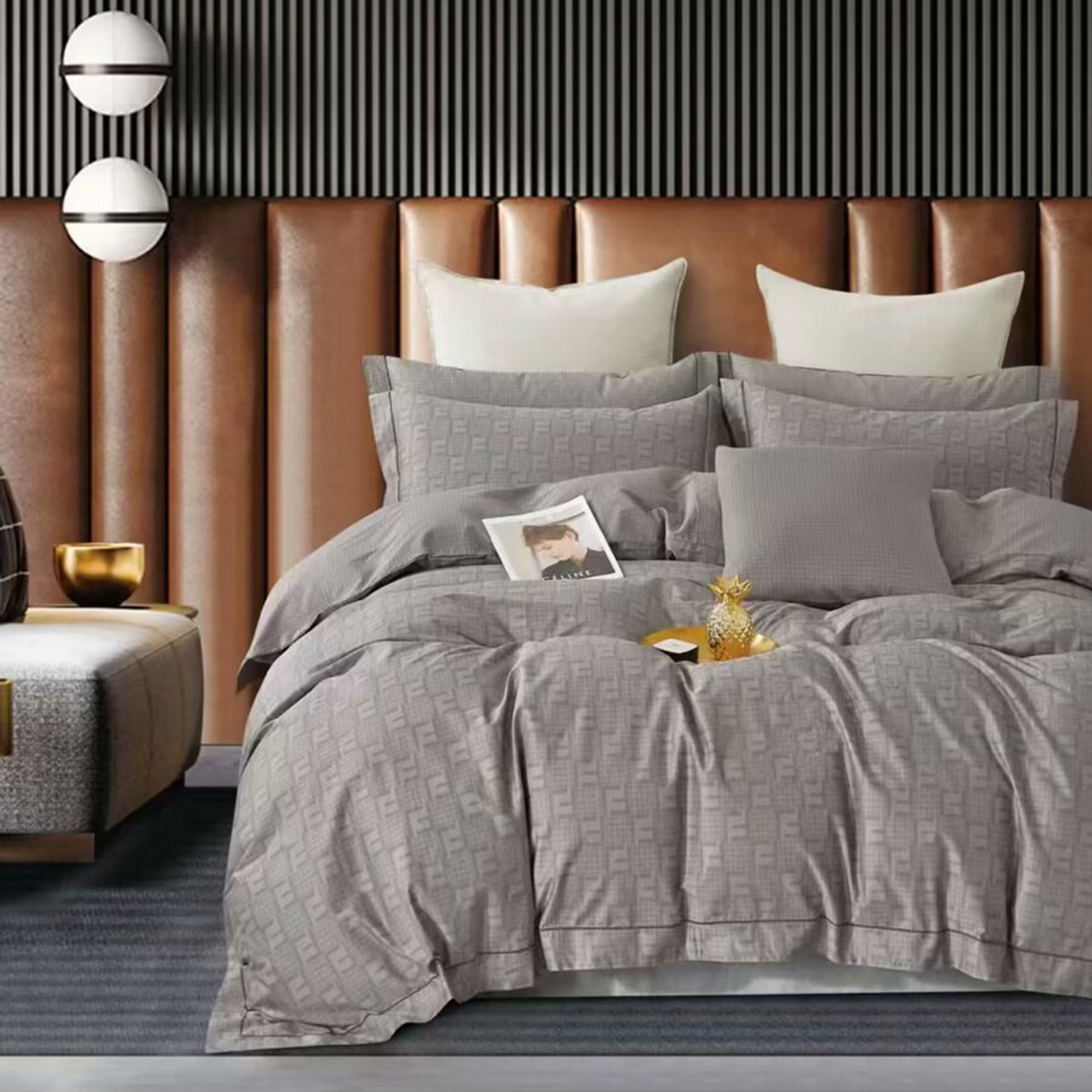 91家纺网 家纺一手货源 找家纺 （总）未来家居 JAMES KELLY （铂金凯丽）2025新款40支13376全棉印染铂金长绒棉四件套-系列6