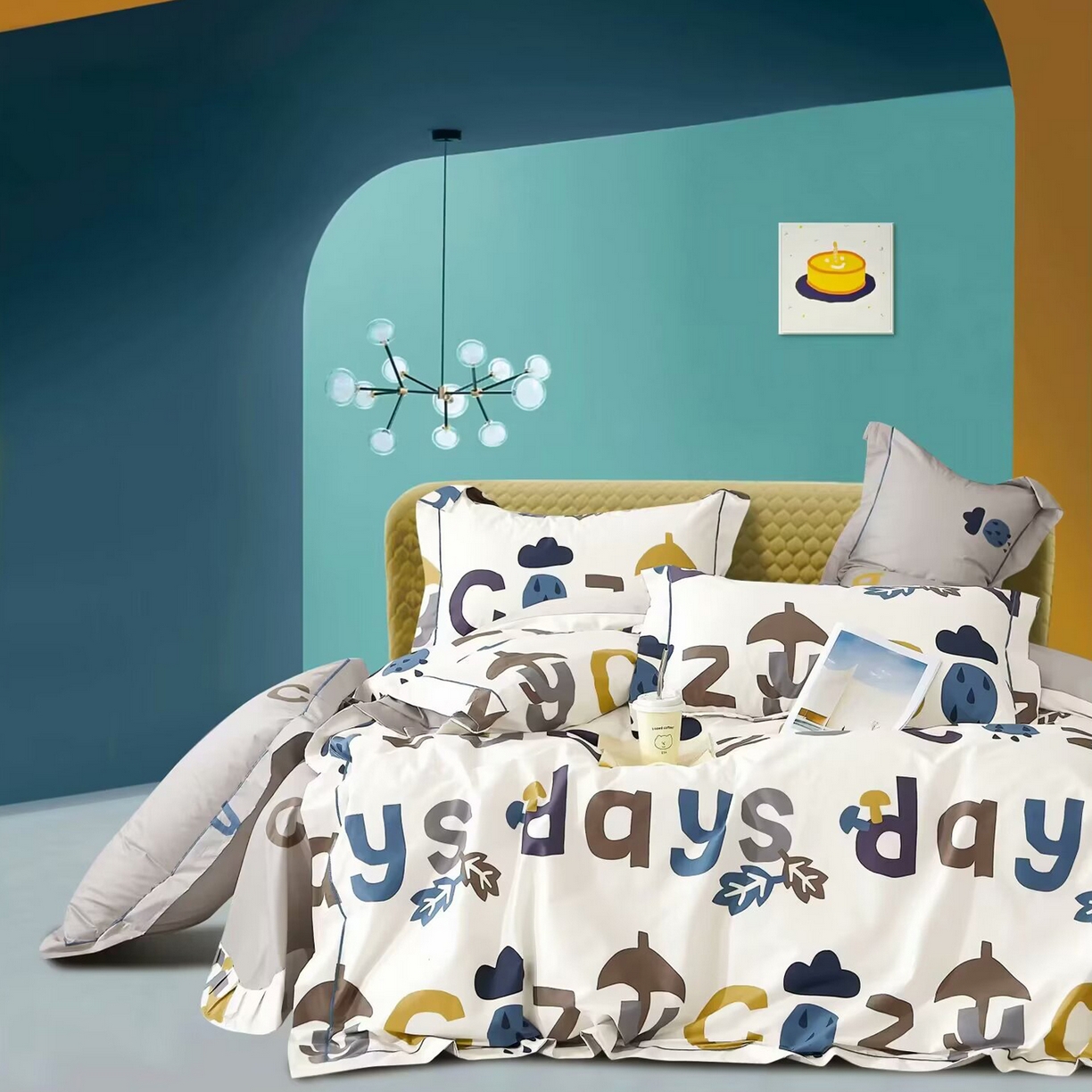 91家纺网 家纺一手货源 找家纺 （总）未来家居 JAMES KELLY （铂金凯丽）2025新款40支13376全棉印染铂金长绒棉四件套-系列6