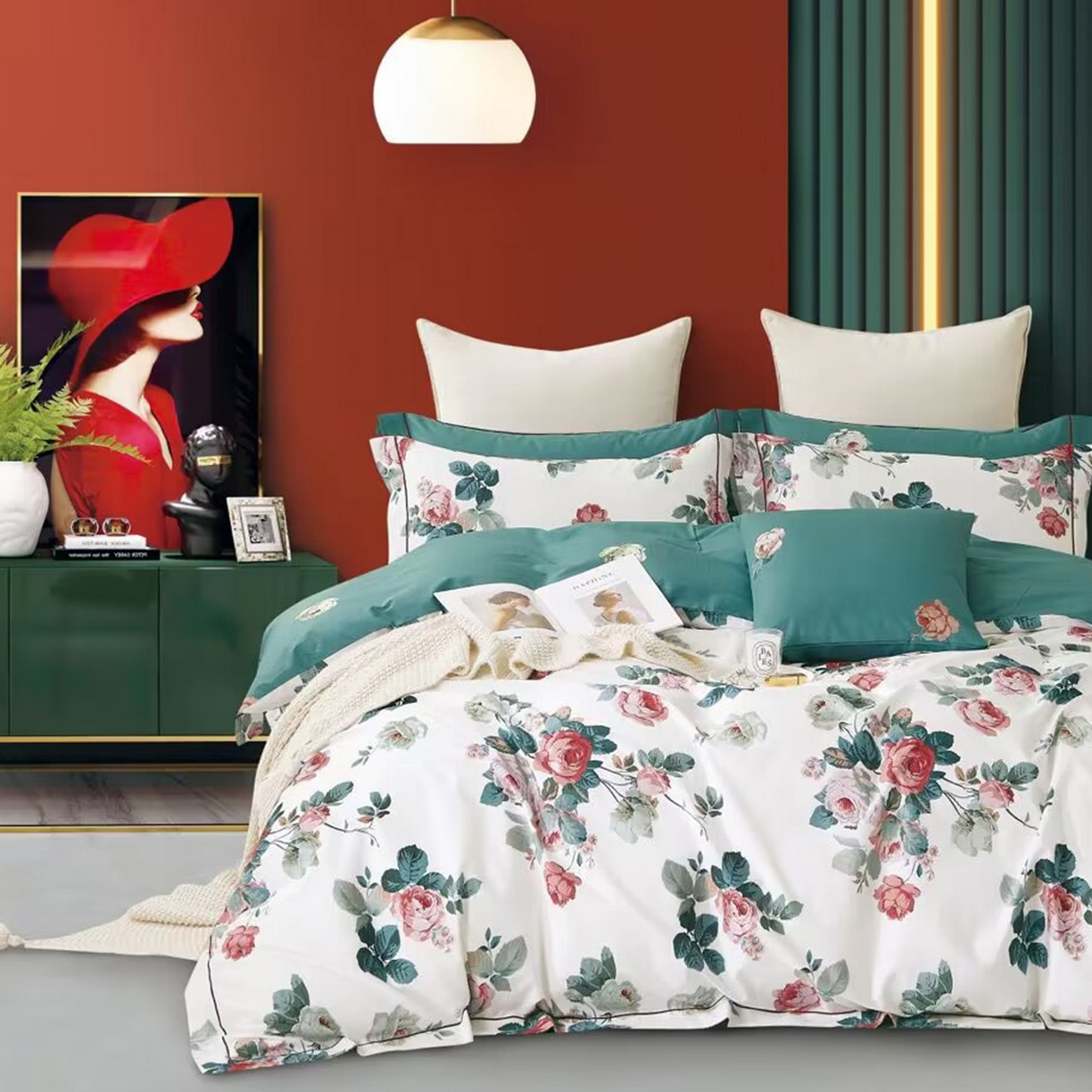 91家纺网 家纺一手货源 找家纺 （总）未来家居 JAMES KELLY （铂金凯丽）2025新款40支13376全棉印染铂金长绒棉四件套-系列6