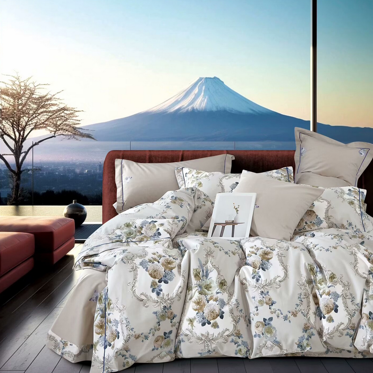 91家纺网 家纺一手货源 找家纺 （总）未来家居 JAMES KELLY （铂金凯丽）2025新款40支13376全棉印染铂金长绒棉四件套-系列6