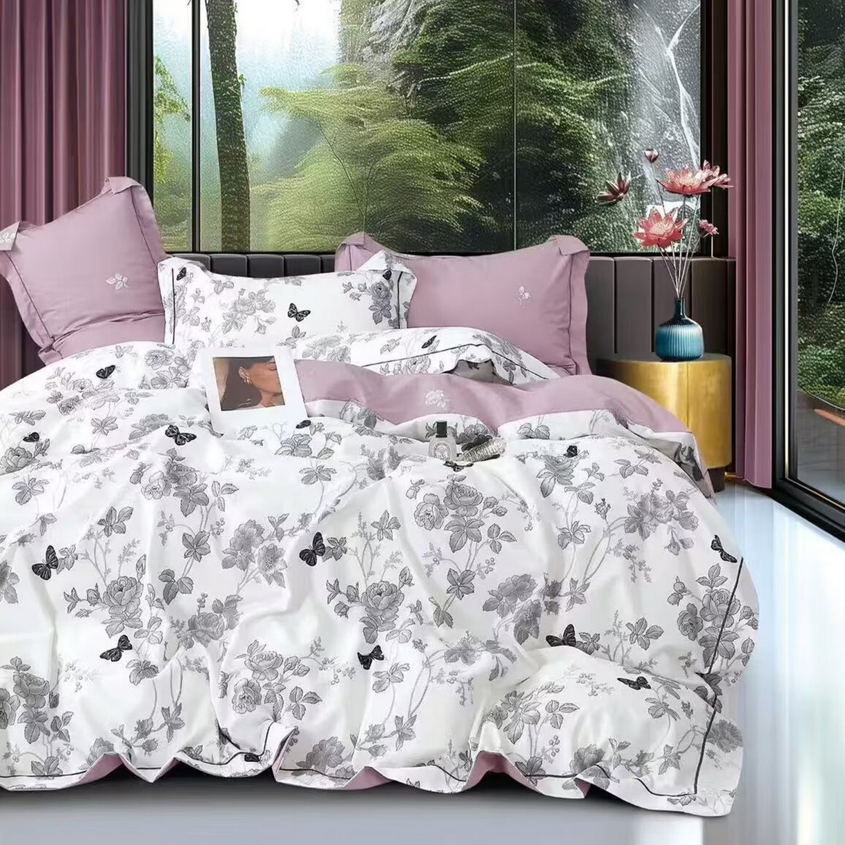 91家纺网 家纺一手货源 找家纺 （总）未来家居 JAMES KELLY （铂金凯丽）2025新款40支13376全棉印染铂金长绒棉四件套-系列6