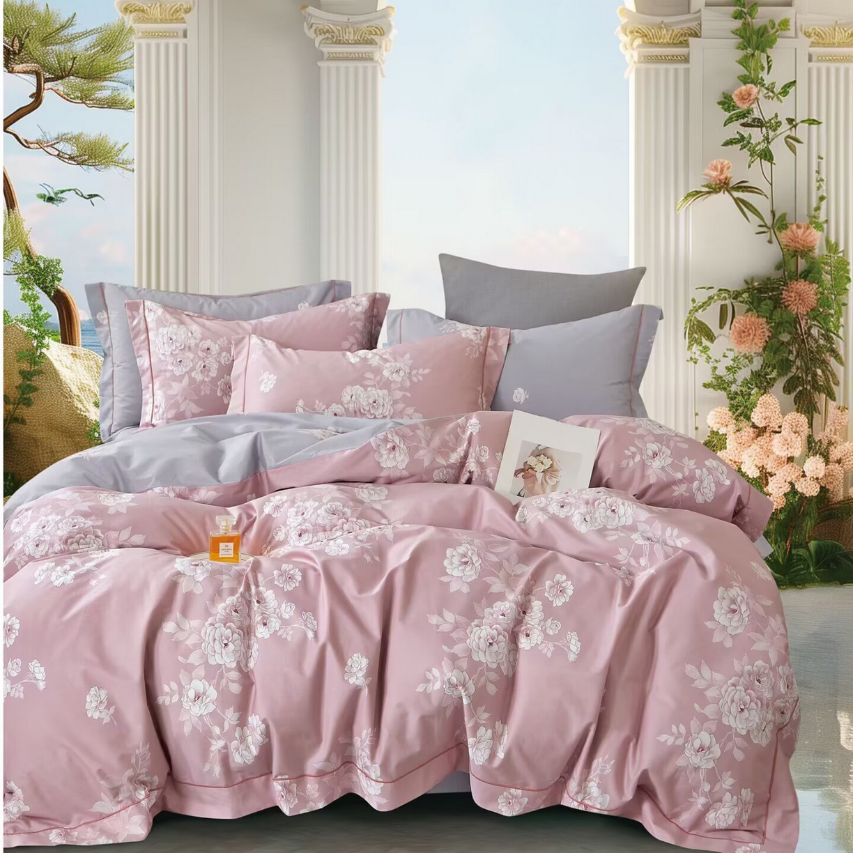 91家纺网 家纺一手货源 找家纺 （总）未来家居 JAMES KELLY （铂金凯丽）2025新款40支13376全棉印染铂金长绒棉四件套-系列6