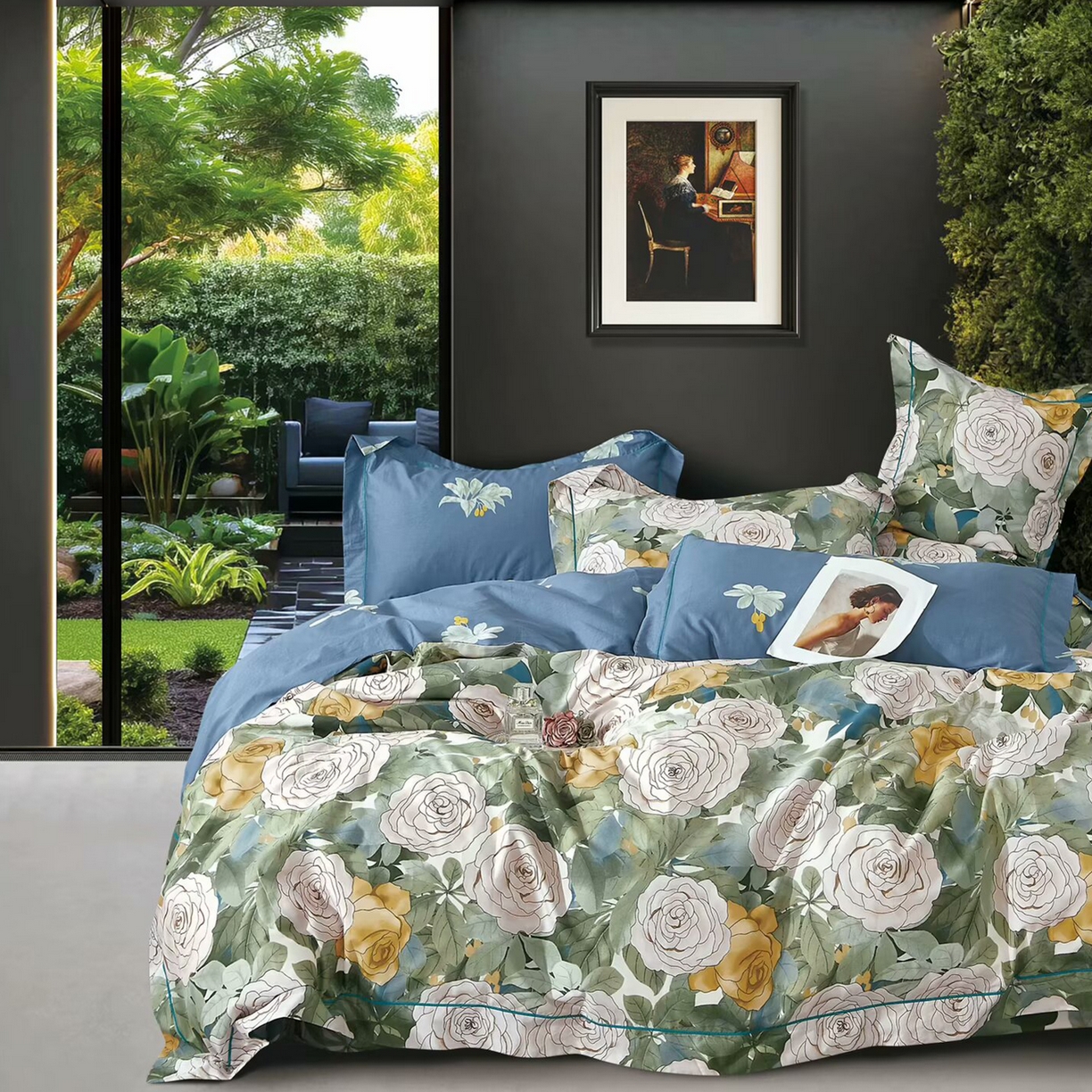 91家纺网 家纺一手货源 找家纺 （总）未来家居 JAMES KELLY （铂金凯丽）2025新款40支13376全棉印染铂金长绒棉四件套-系列6