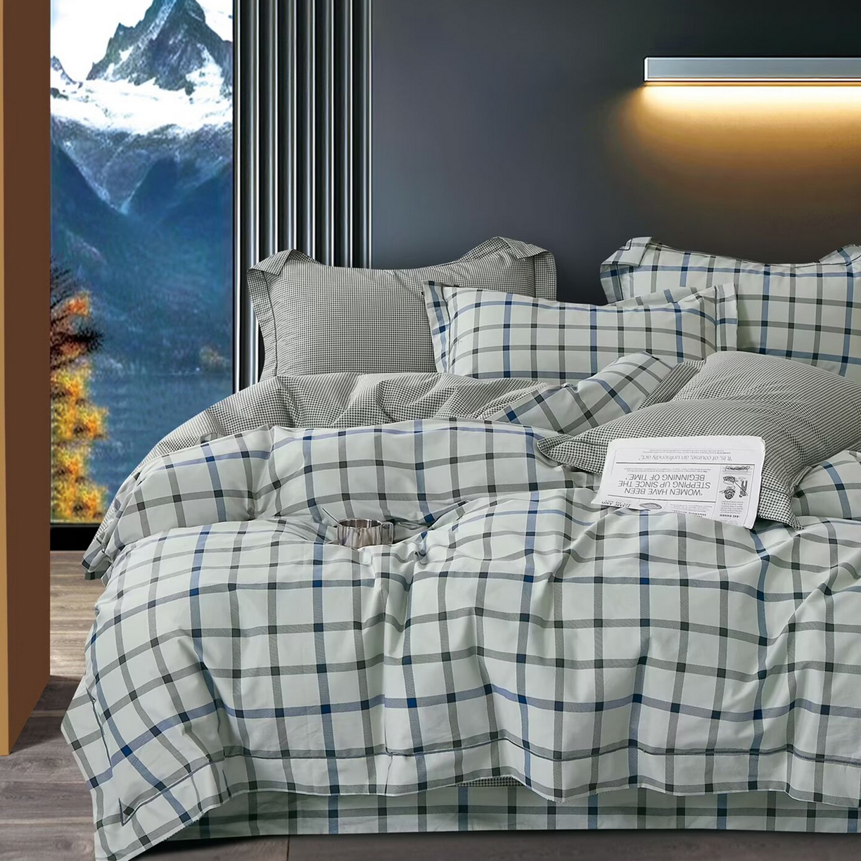 91家纺网 家纺一手货源 找家纺 （总）未来家居 JAMES KELLY （铂金凯丽）2025新款40支13376全棉印染铂金长绒棉四件套-系列6