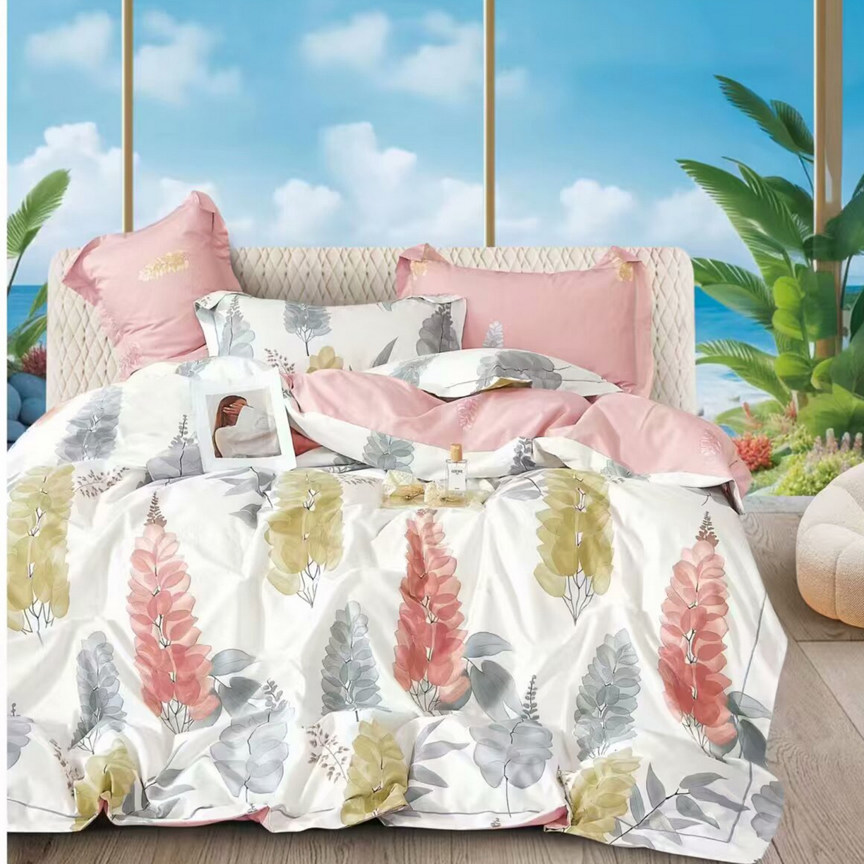 91家纺网 家纺一手货源 找家纺 （总）未来家居 JAMES KELLY （铂金凯丽）2025新款40支13376全棉印染铂金长绒棉四件套-系列6