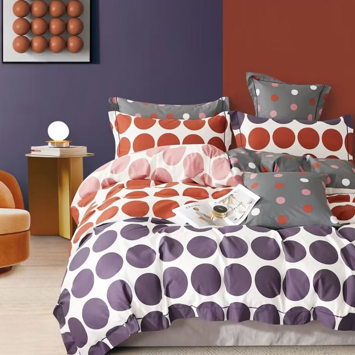 91家纺网 家纺一手货源 找家纺 （总）未来家居 JAMES KELLY （铂金凯丽）2025新款40支13376全棉印染铂金长绒棉四件套-系列6