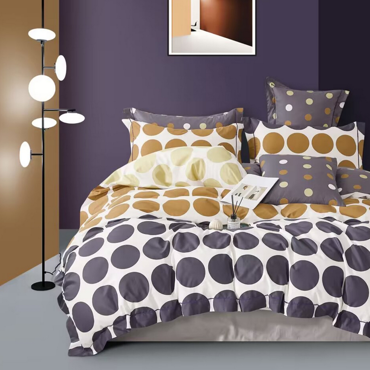 91家纺网 家纺一手货源 找家纺 （总）未来家居 JAMES KELLY （铂金凯丽）2025新款40支13376全棉印染铂金长绒棉四件套-系列6