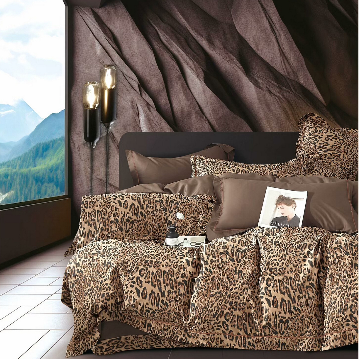 91家纺网 家纺一手货源 找家纺 （总）未来家居 JAMES KELLY （铂金凯丽）2025新款40支13376全棉印染铂金长绒棉四件套-系列6