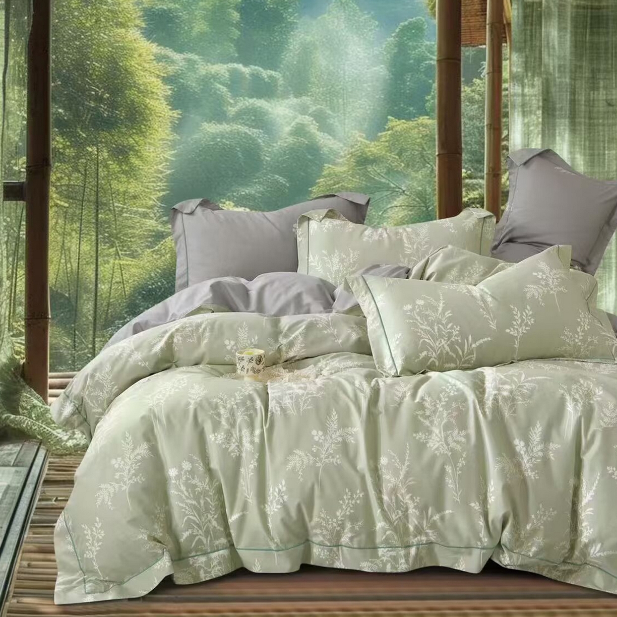 91家纺网 家纺一手货源 找家纺 （总）未来家居 JAMES KELLY （铂金凯丽）2025新款40支13376全棉印染铂金长绒棉四件套-系列6