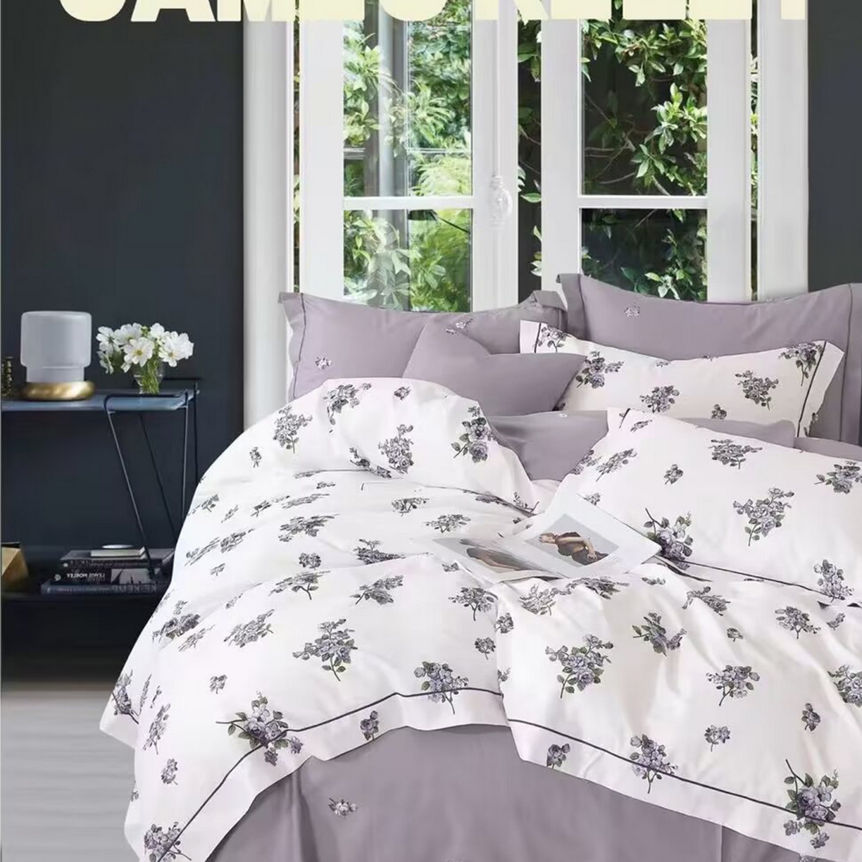 91家纺网 家纺一手货源 找家纺 （总）未来家居 JAMES KELLY （铂金凯丽）2025新款40支13376全棉印染铂金长绒棉四件套-系列6