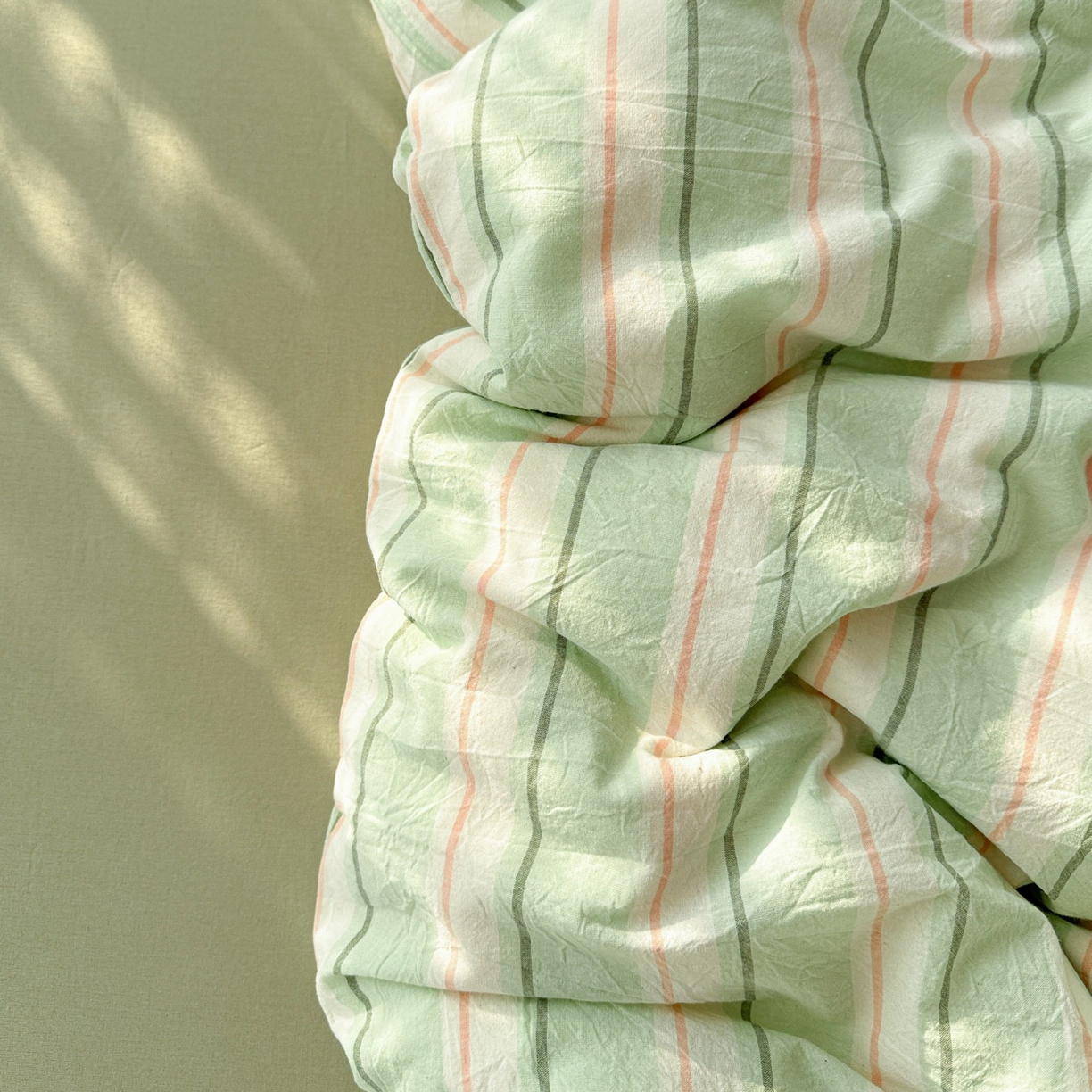 91家纺网 家纺一手货源 找家纺 柠萌家居 2026新款纯棉全棉A类色织水洗棉四件套（可定制尺寸） 倾城-绿