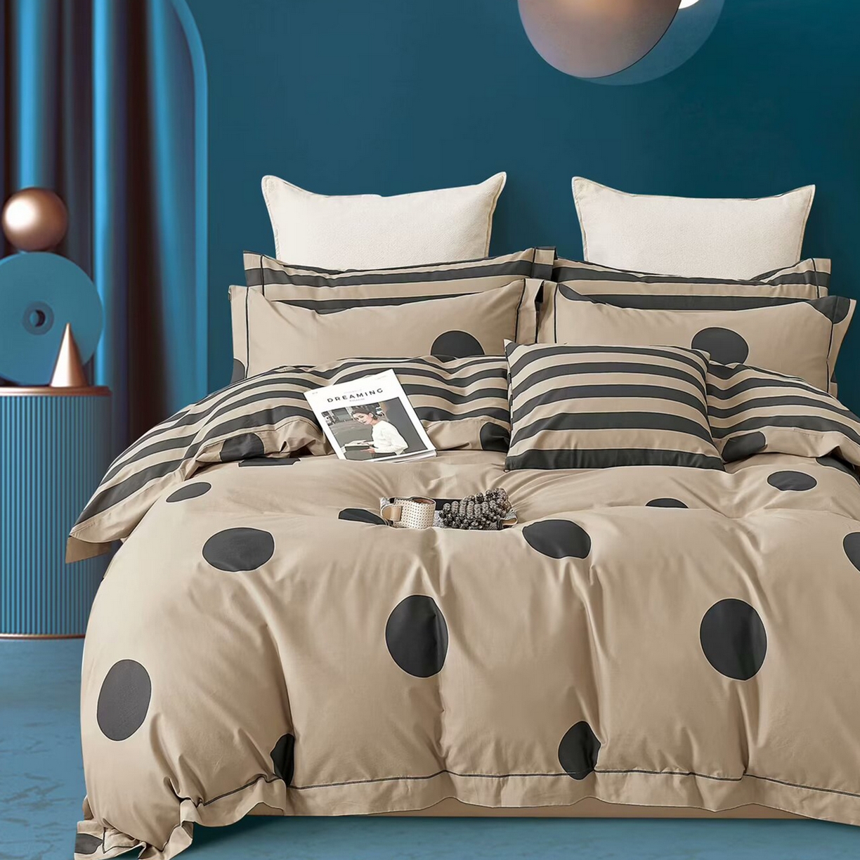 91家纺网 家纺一手货源 找家纺 （总）未来家居 JAMES KELLY （铂金凯丽）2025新款40支13376全棉印染铂金长绒棉四件套-系列6