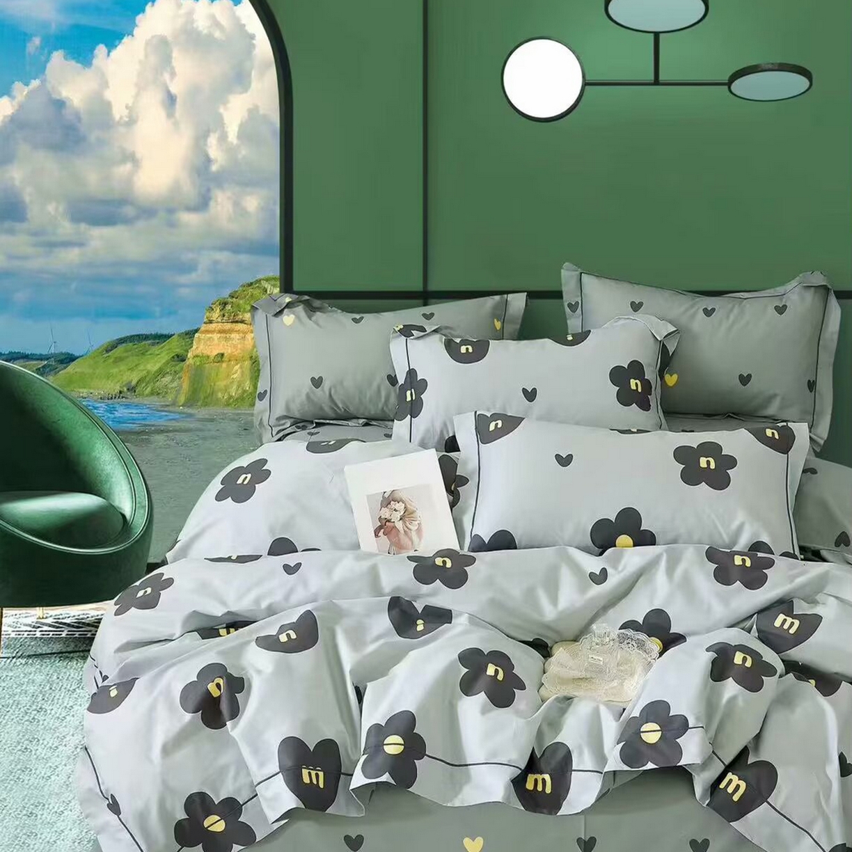 91家纺网 家纺一手货源 找家纺 （总）未来家居 JAMES KELLY （铂金凯丽）2025新款40支13376全棉印染铂金长绒棉四件套-系列6