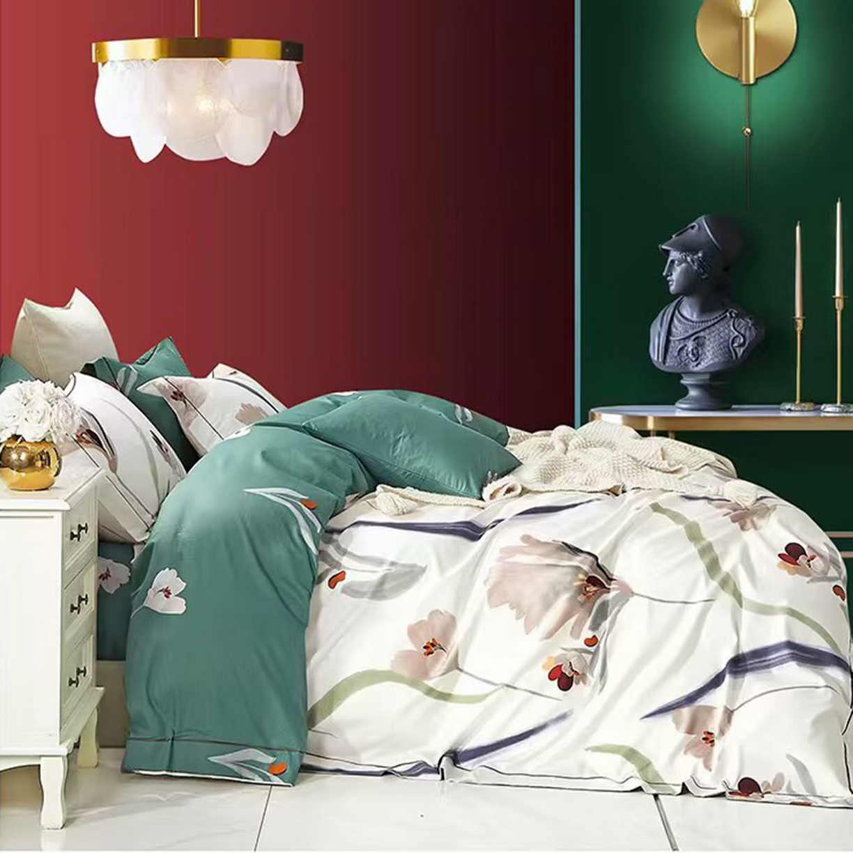 91家纺网 家纺一手货源 找家纺 （总）未来家居 JAMES KELLY （铂金凯丽）2025新款40支13376全棉印染铂金长绒棉四件套-系列6