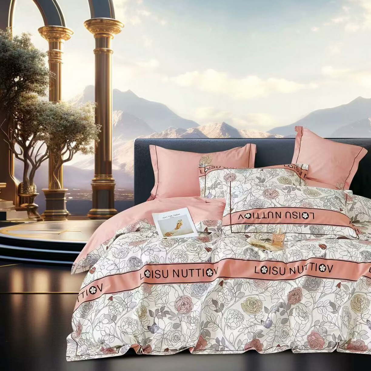 91家纺网 家纺一手货源 找家纺 （总）未来家居 JAMES KELLY （铂金凯丽）2025新款40支13376全棉印染铂金长绒棉四件套-系列6