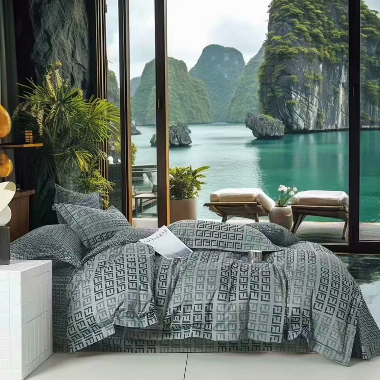 91家纺网 家纺一手货源 找家纺 （总）未来家居 JAMES KELLY （铂金凯丽）2025新款40支13376全棉印染铂金长绒棉四件套-系列6