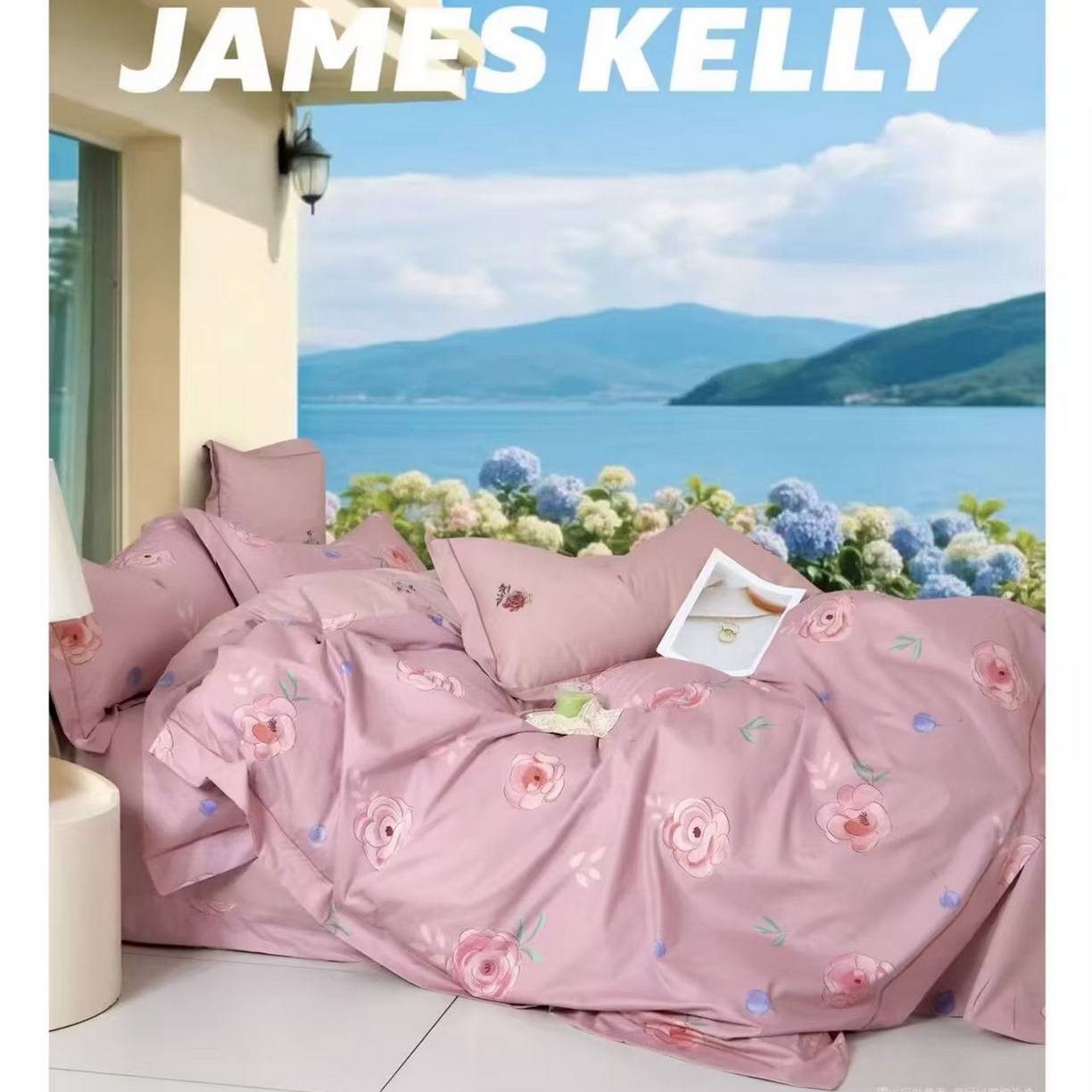 91家纺网 家纺一手货源 找家纺 （总2）未来家居 JAMES KELLY （铂金凯丽）2026新款40支13376全棉印染铂金长绒棉四件套-系列9