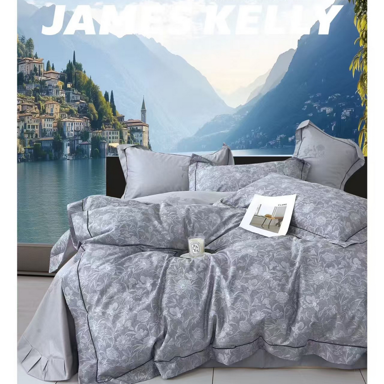 91家纺网 家纺一手货源 找家纺 （总2）未来家居 JAMES KELLY （铂金凯丽）2026新款40支13376全棉印染铂金长绒棉四件套-系列9