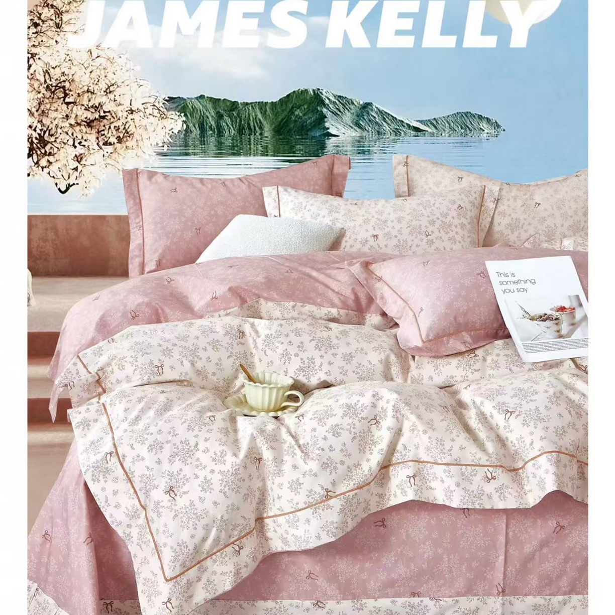 91家纺网 家纺一手货源 找家纺 （总2）未来家居 JAMES KELLY （铂金凯丽）2026新款40支13376全棉印染铂金长绒棉四件套-系列9