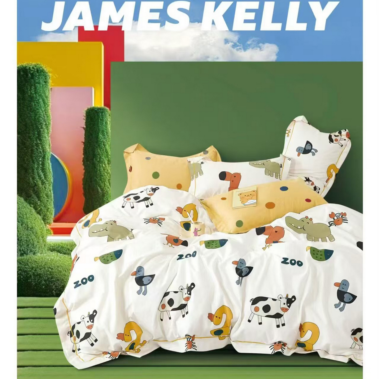 91家纺网 家纺一手货源 找家纺 （总2）未来家居 JAMES KELLY （铂金凯丽）2026新款40支13376全棉印染铂金长绒棉四件套-系列9