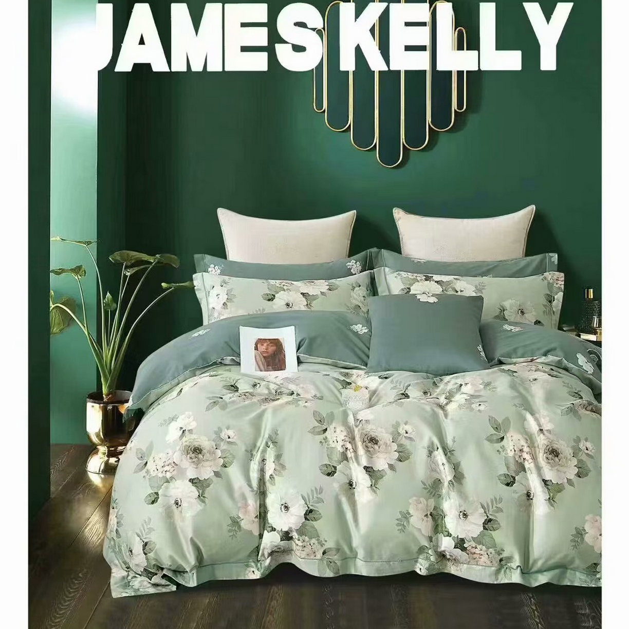 91家纺网 家纺一手货源 找家纺 （总2）未来家居 JAMES KELLY （铂金凯丽）2026新款40支13376全棉印染铂金长绒棉四件套-系列9