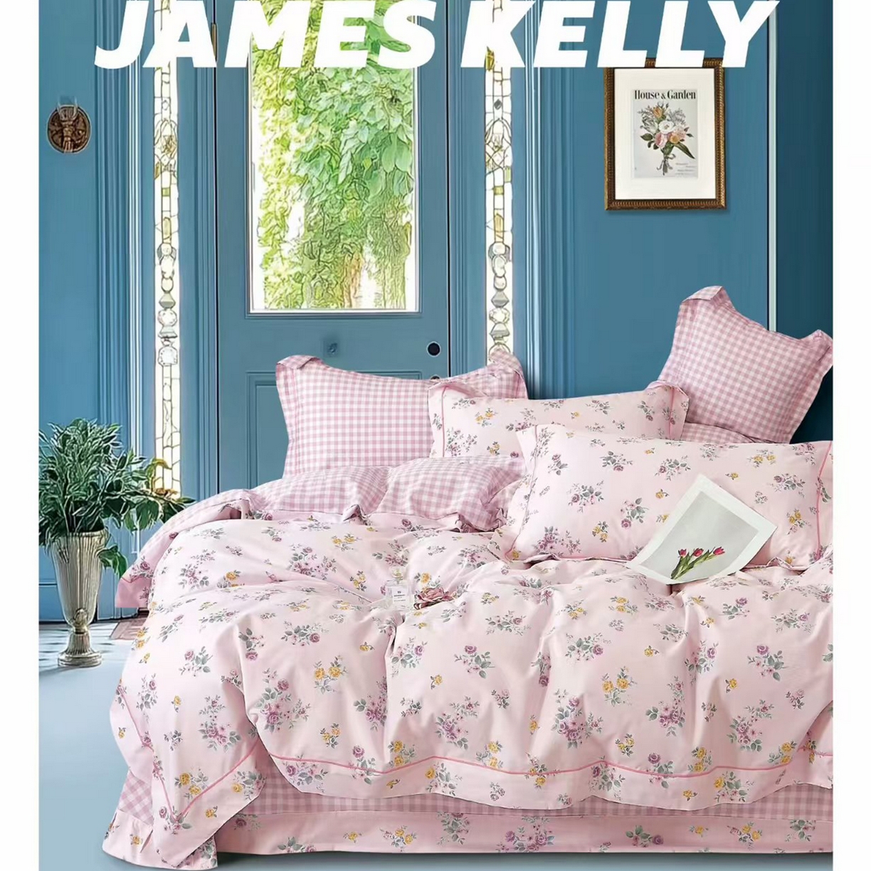 91家纺网 家纺一手货源 找家纺 （总2）未来家居 JAMES KELLY （铂金凯丽）2026新款40支13376全棉印染铂金长绒棉四件套-系列9