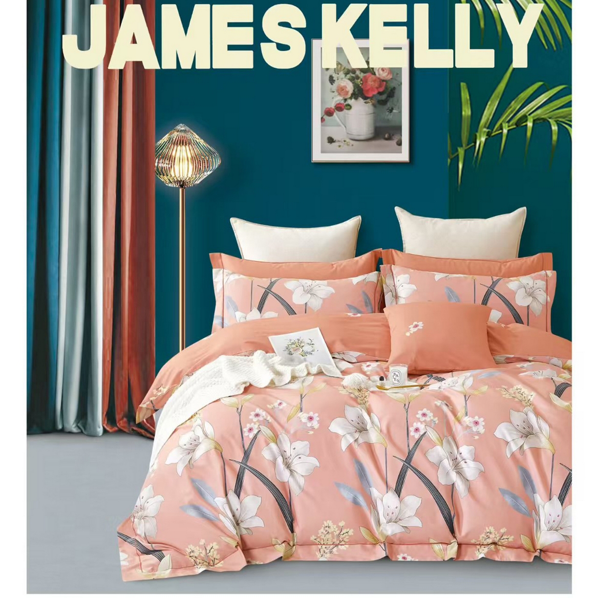 91家纺网 家纺一手货源 找家纺 （总2）未来家居 JAMES KELLY （铂金凯丽）2026新款40支13376全棉印染铂金长绒棉四件套-系列9