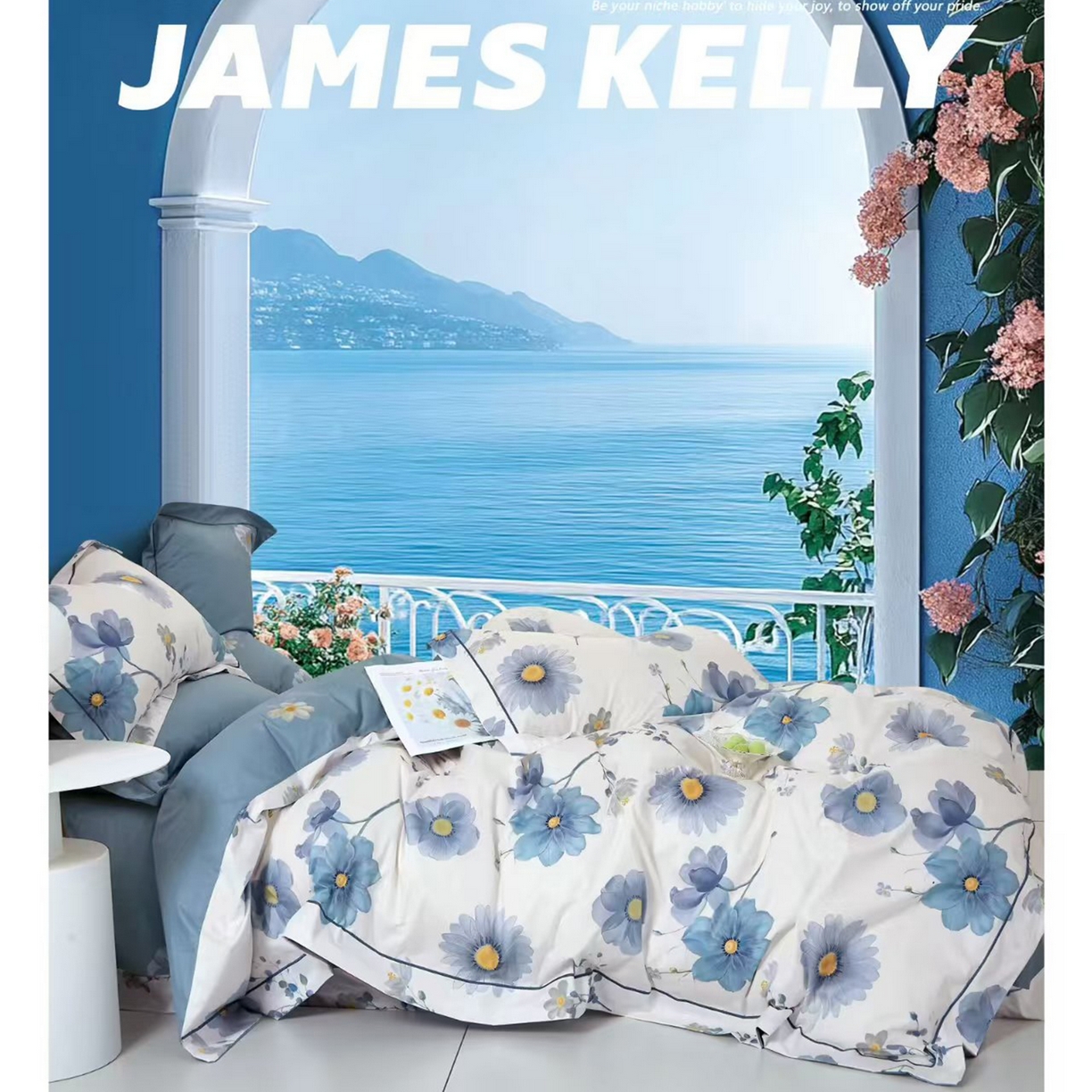 91家纺网 家纺一手货源 找家纺 （总2）未来家居 JAMES KELLY （铂金凯丽）2026新款40支13376全棉印染铂金长绒棉四件套-系列9