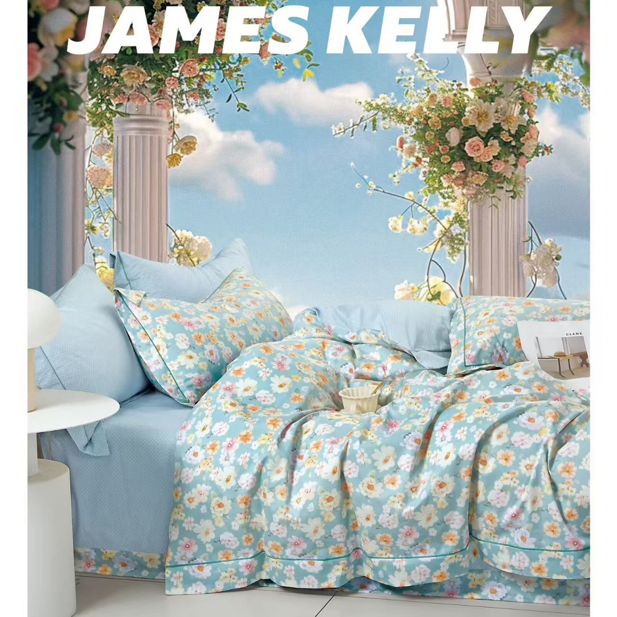 91家纺网 家纺一手货源 找家纺 （总2）未来家居 JAMES KELLY （铂金凯丽）2026新款40支13376全棉印染铂金长绒棉四件套-系列9