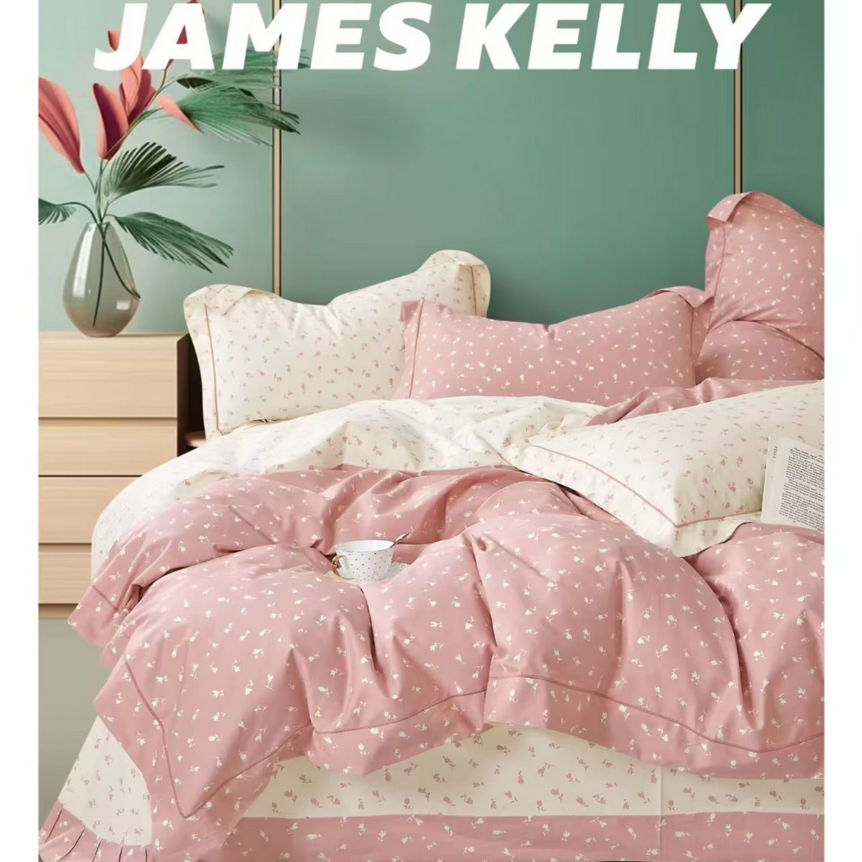 91家纺网 家纺一手货源 找家纺 （总2）未来家居 JAMES KELLY （铂金凯丽）2026新款40支13376全棉印染铂金长绒棉四件套-系列9