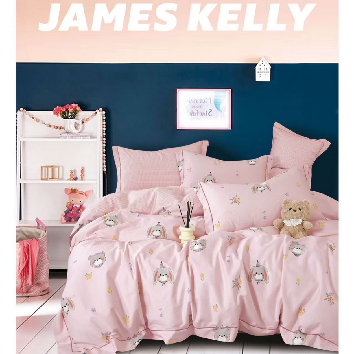 91家纺网 家纺一手货源 找家纺 （总2）未来家居 JAMES KELLY （铂金凯丽）2026新款40支13376全棉印染铂金长绒棉四件套-系列9