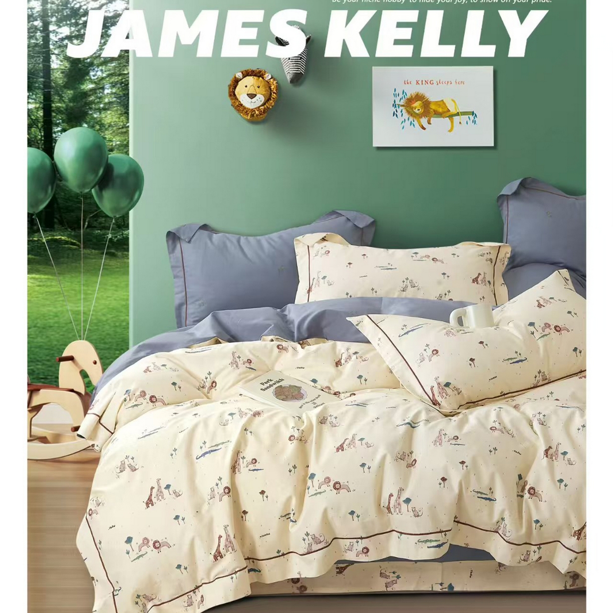 91家纺网 家纺一手货源 找家纺 （总2）未来家居 JAMES KELLY （铂金凯丽）2026新款40支13376全棉印染铂金长绒棉四件套-系列9