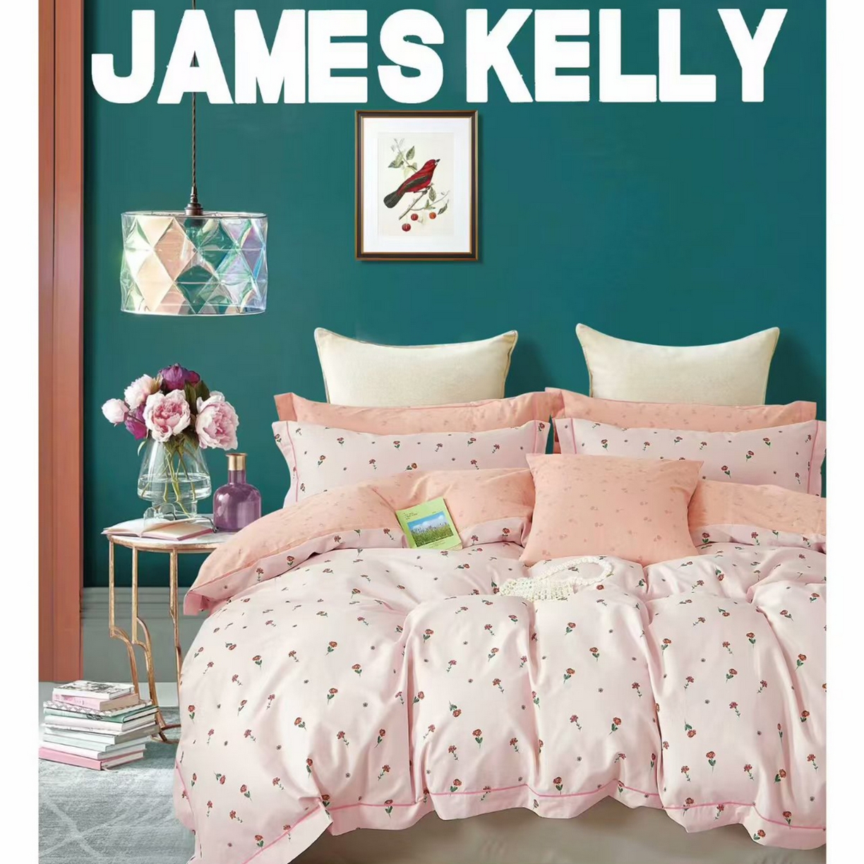 91家纺网 家纺一手货源 找家纺 （总2）未来家居 JAMES KELLY （铂金凯丽）2026新款40支13376全棉印染铂金长绒棉四件套-系列9