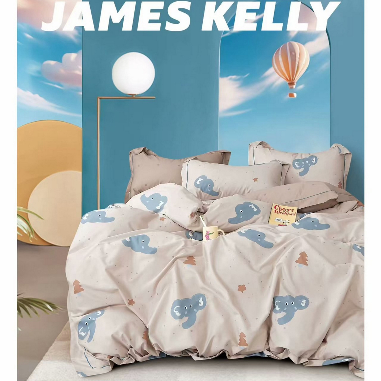 91家纺网 家纺一手货源 找家纺 （总2）未来家居 JAMES KELLY （铂金凯丽）2026新款40支13376全棉印染铂金长绒棉四件套-系列9