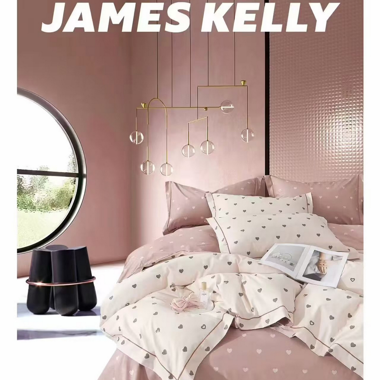 91家纺网 家纺一手货源 找家纺 （总2）未来家居 JAMES KELLY （铂金凯丽）2026新款40支13376全棉印染铂金长绒棉四件套-系列9