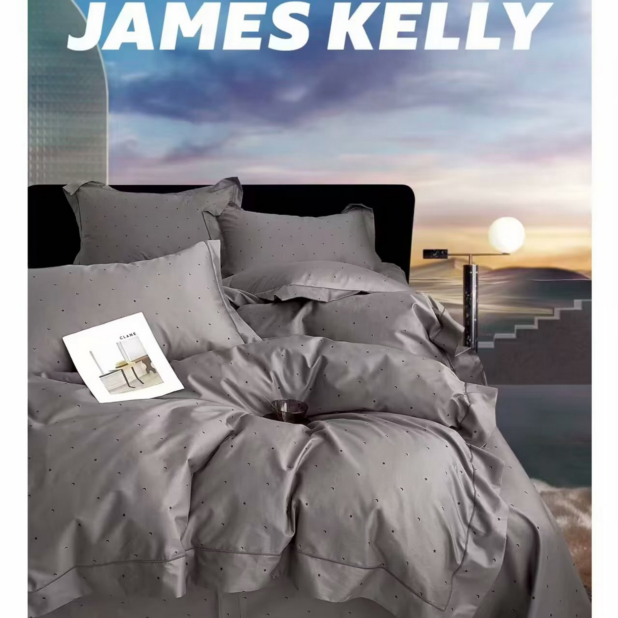 91家纺网 家纺一手货源 找家纺 （总2）未来家居 JAMES KELLY （铂金凯丽）2026新款40支13376全棉印染铂金长绒棉四件套-系列9