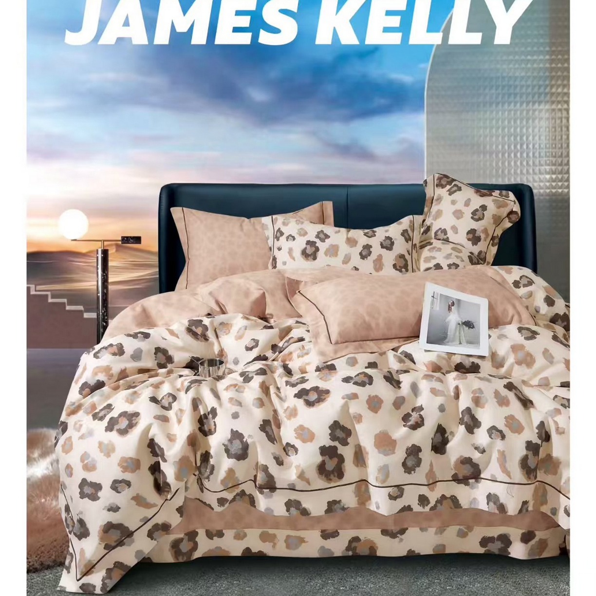 91家纺网 家纺一手货源 找家纺 （总2）未来家居 JAMES KELLY （铂金凯丽）2026新款40支13376全棉印染铂金长绒棉四件套-系列9