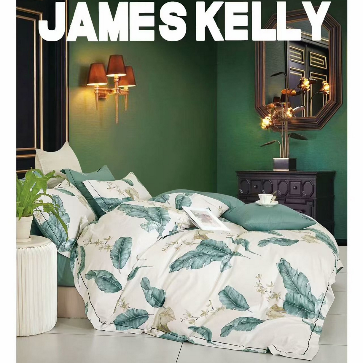 91家纺网 家纺一手货源 找家纺 （总2）未来家居 JAMES KELLY （铂金凯丽）2026新款40支13376全棉印染铂金长绒棉四件套-系列9