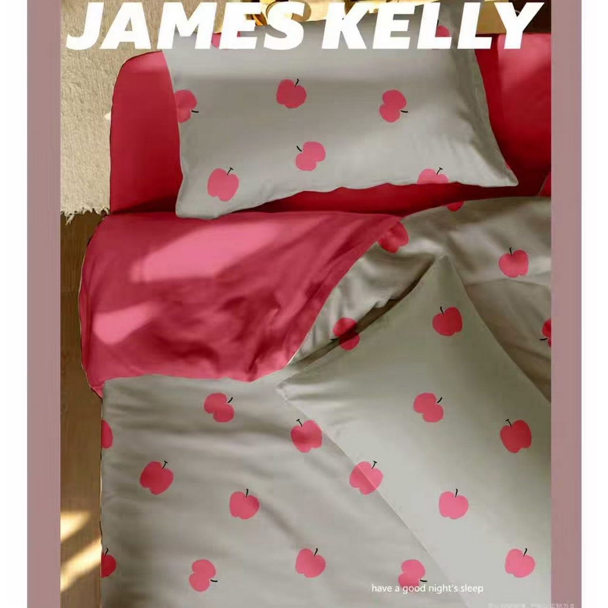 91家纺网 家纺一手货源 找家纺 （总2）未来家居 JAMES KELLY （铂金凯丽）2026新款40支13376全棉印染铂金长绒棉四件套-系列9