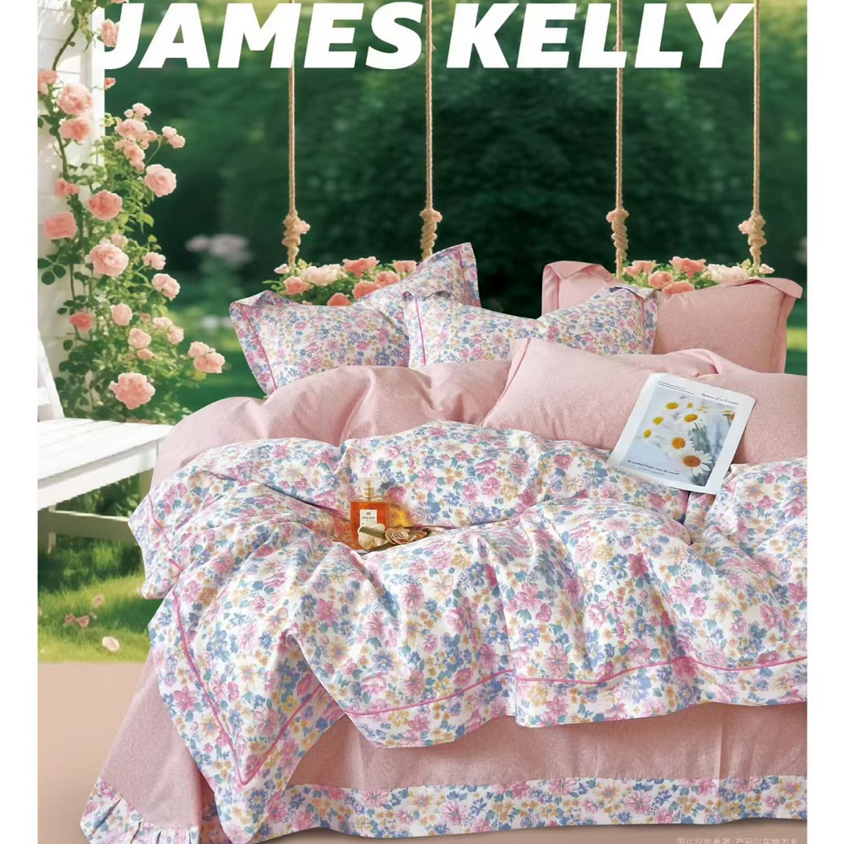 91家纺网 家纺一手货源 找家纺 （总2）未来家居 JAMES KELLY （铂金凯丽）2026新款40支13376全棉印染铂金长绒棉四件套-系列9